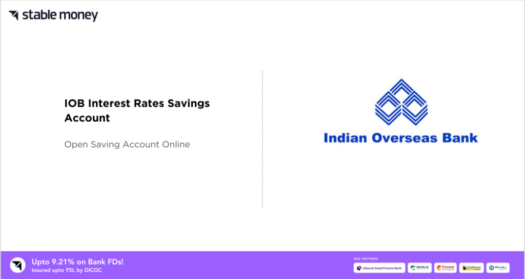 IOB Interest Rates for Savings Account PDF