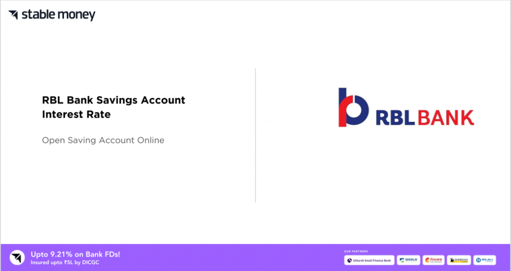 RBL Bank Savings Account Interest Rate