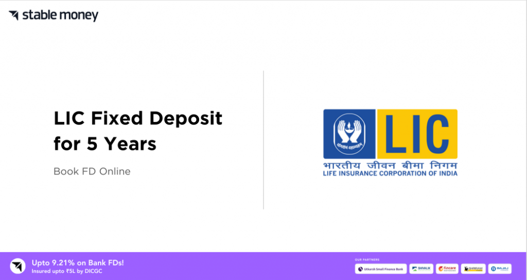 LIC Fixed Deposit For 5 Years