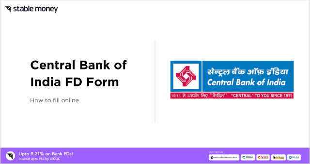 Central Bank of India FD Form