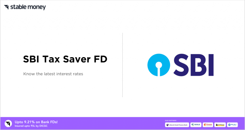 SBI Tax Saver FD Interest rates