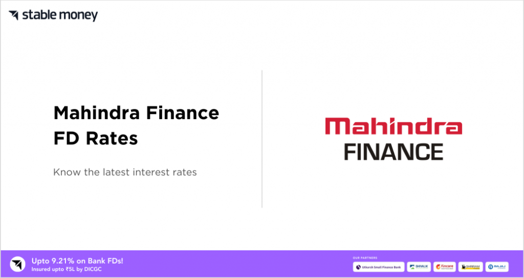 Mahindra Finance FD Rates 2024