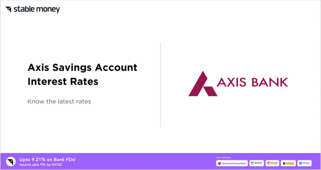 axis bank savings account interest rate 2024