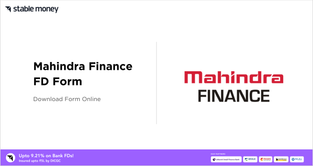 Mahindra Finance FD Form