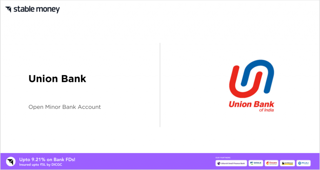 union bank minor account