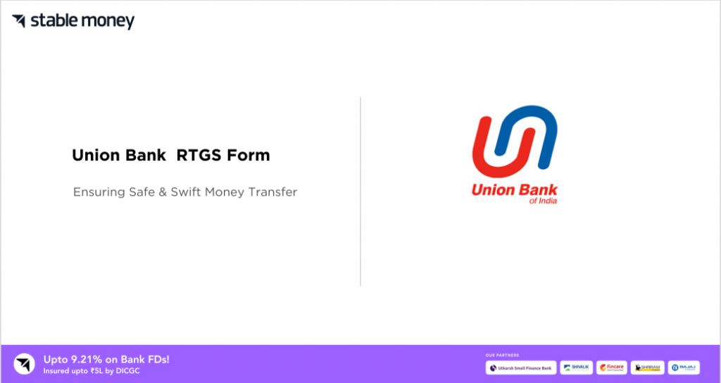 Union Bank RTGS Form pdf