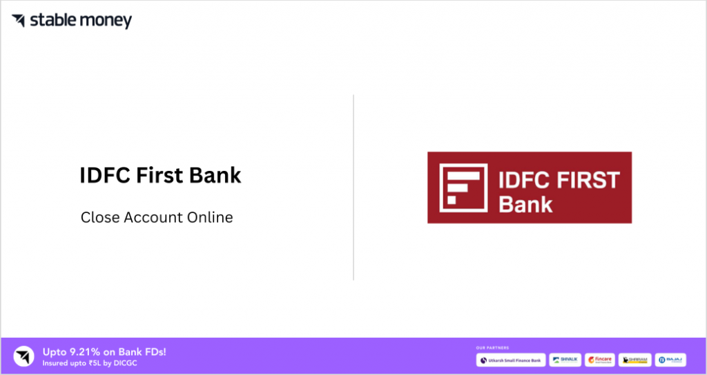 idfc first bank account close online