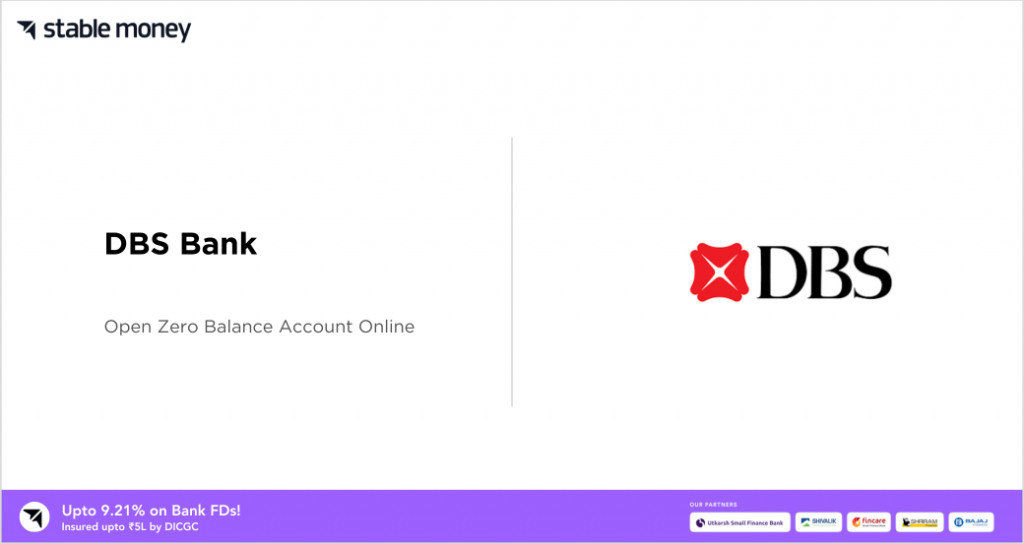 dbs bank zero balance account