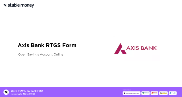 Axis Bank RTGS Form PDF