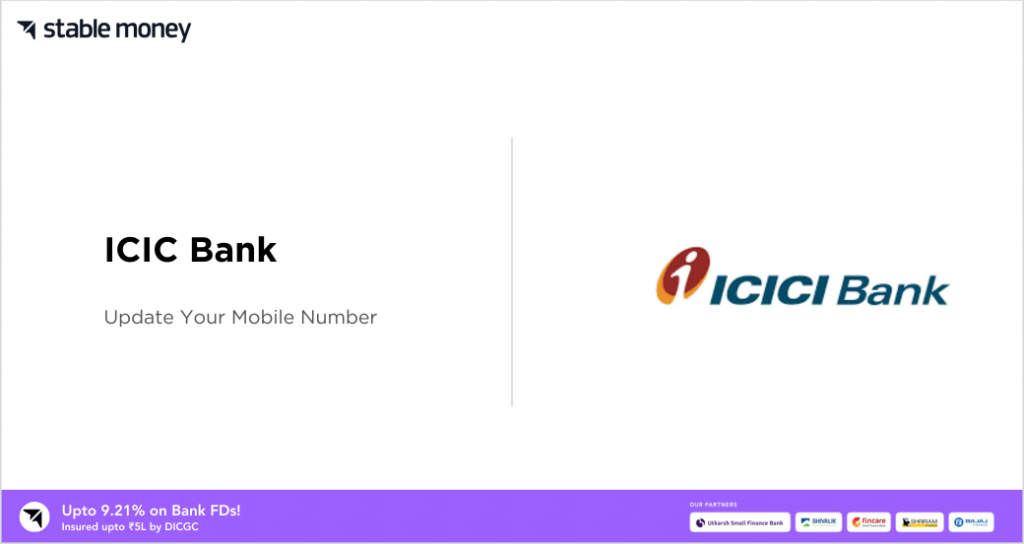 change mobile number icici bank