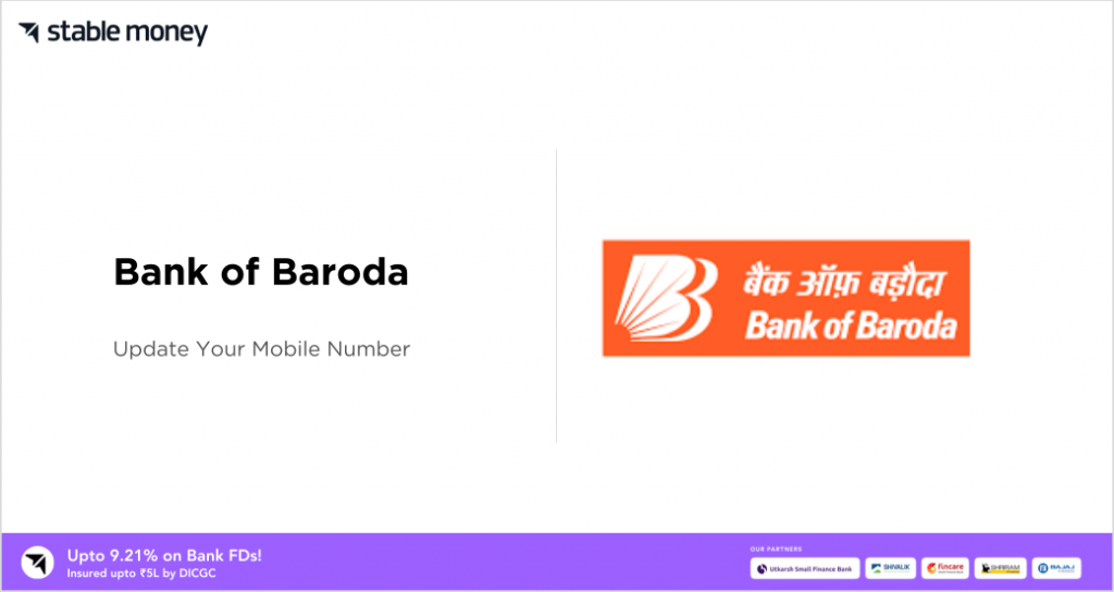 bank of baroda mobile number change online