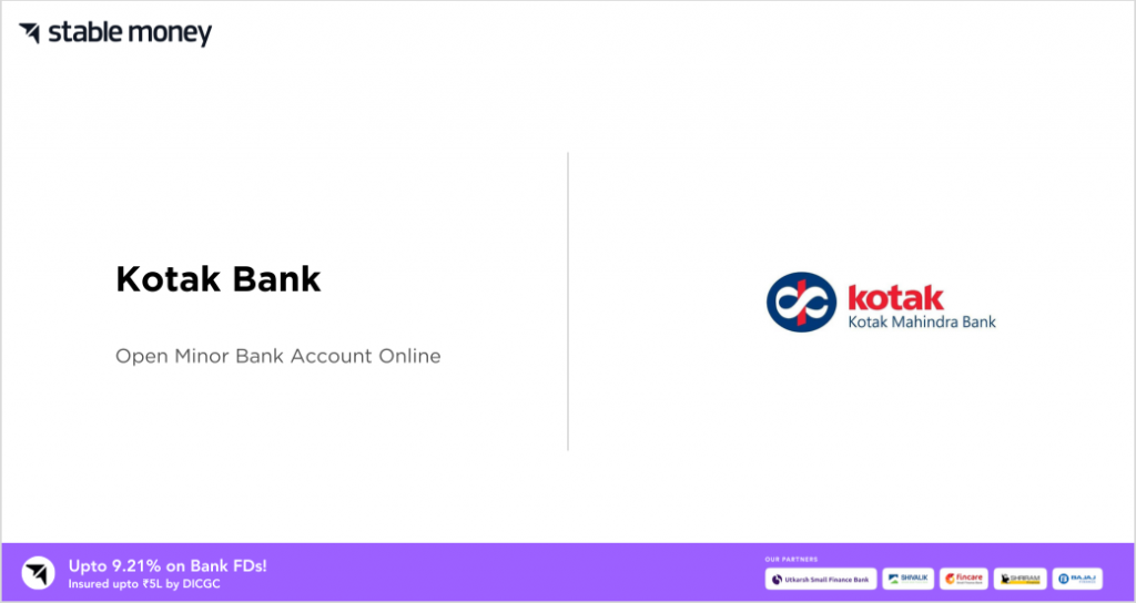 kotak minor account