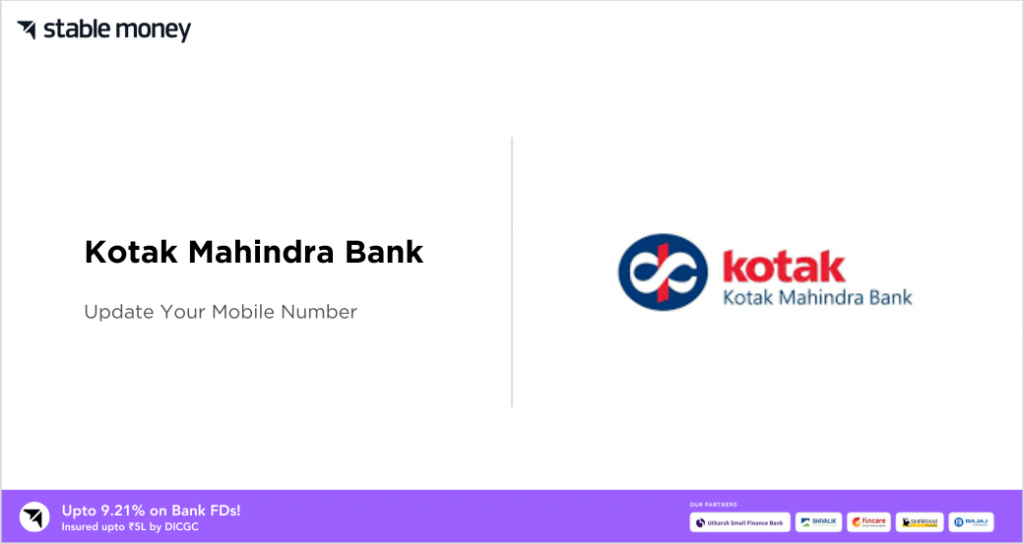 change mobile number in kotak mahindra bank