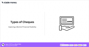 types of cheques