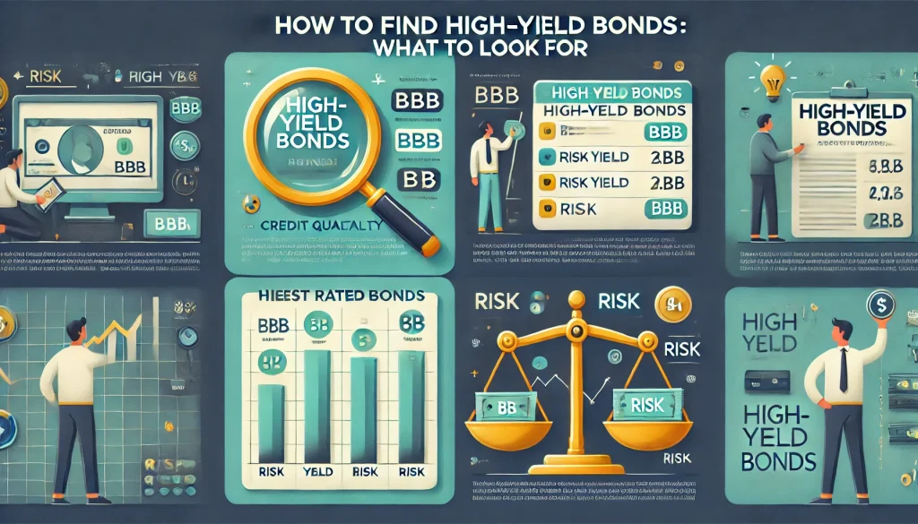 How to Find High-Yield Bonds_ What to Look for_' featuring four key elements