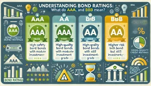 What Do AAA, AA, and BBB Mean_' with visuals representing bond credit ratings