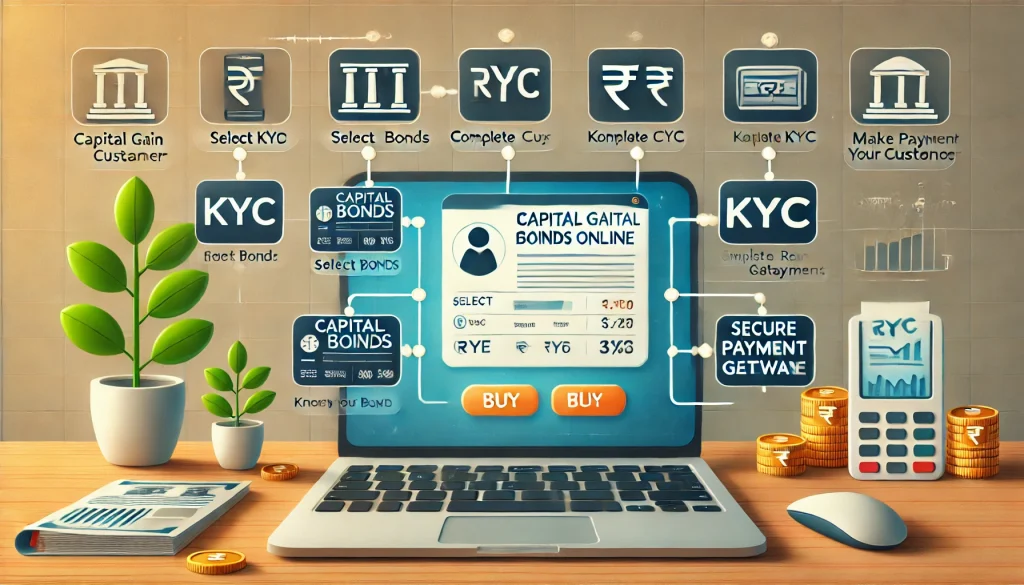 process of buying capital gain bonds online.