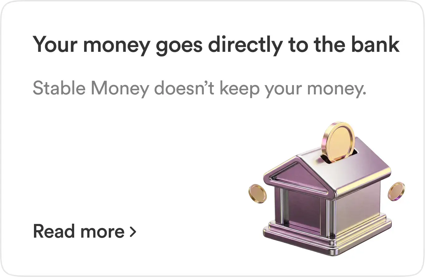 Money goes direct to bank